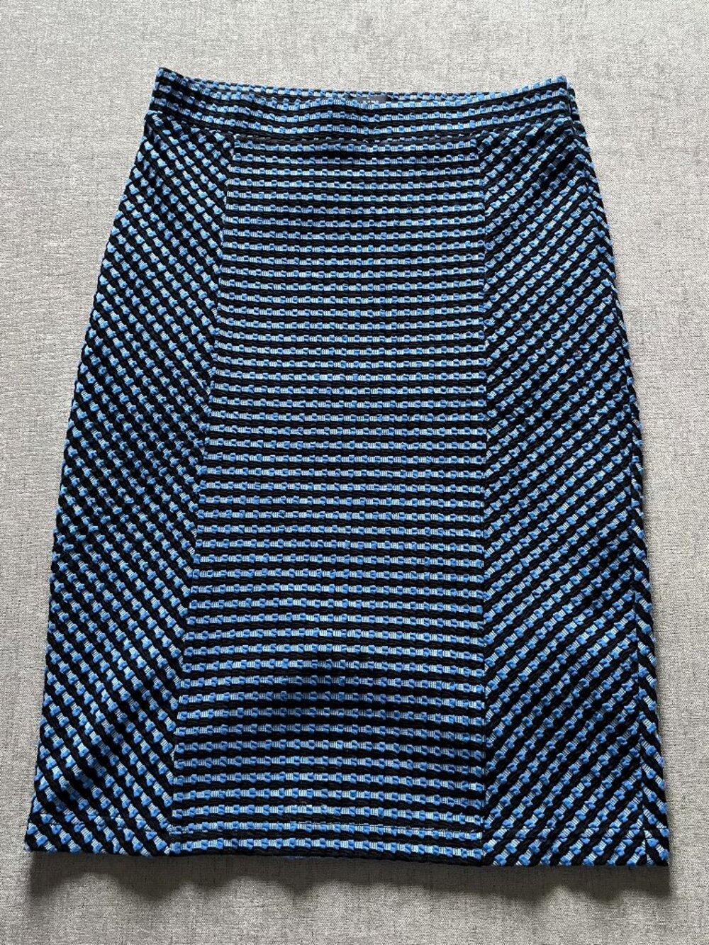 Anthropologie Maeve Skirt Women Size M Blue Black Knee Length Work Office Casual